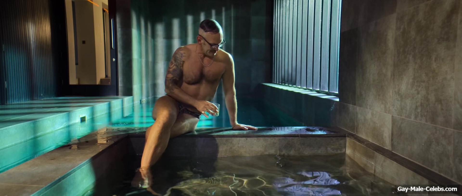 Neil Ashton Bulge and Butt In Leopard String in Brassic