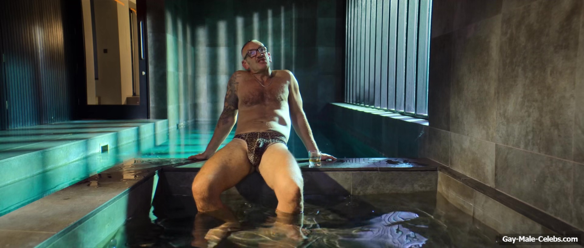 Neil Ashton Bulge and Butt In Leopard String in Brassic