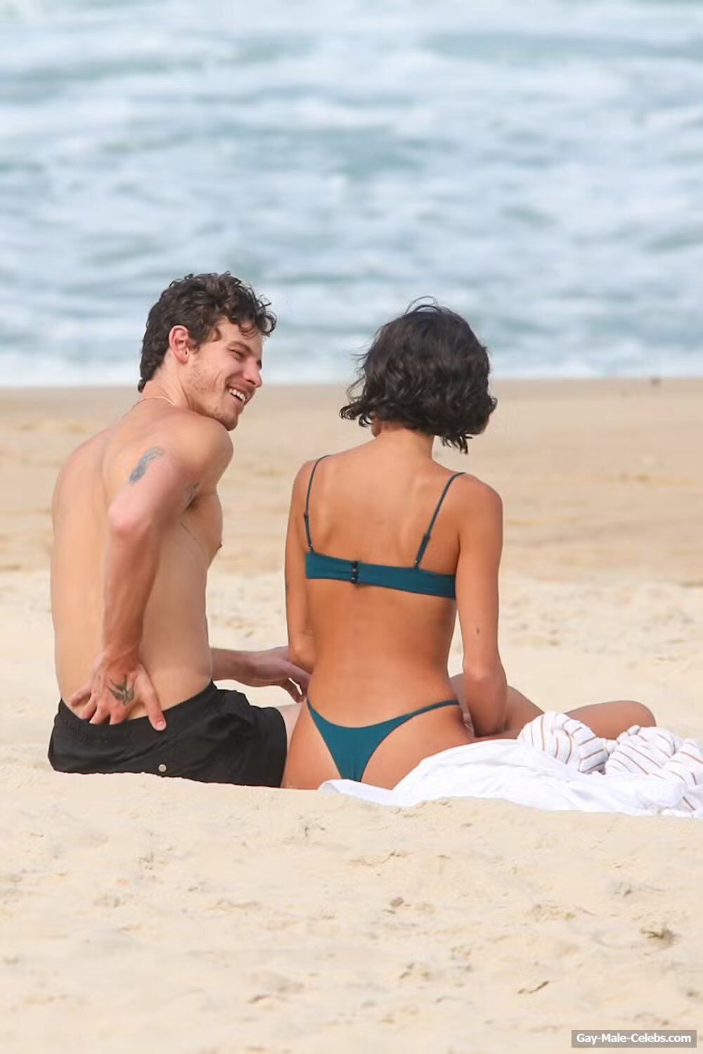 Shawn Mendes Caught Shirtless and Scratching Ones Ass On A Beach