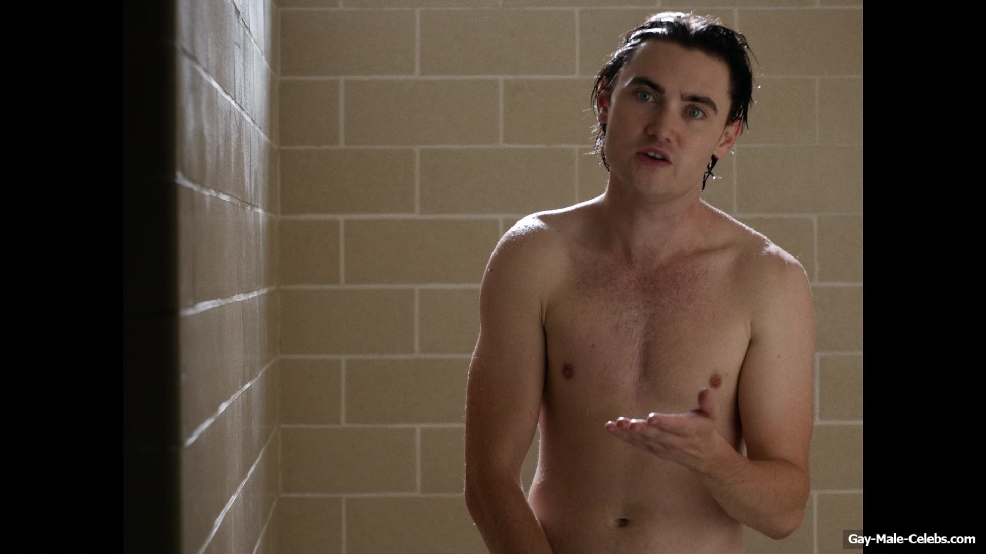 Spencer MacPherson Nude Shower Scenes in School Spirits