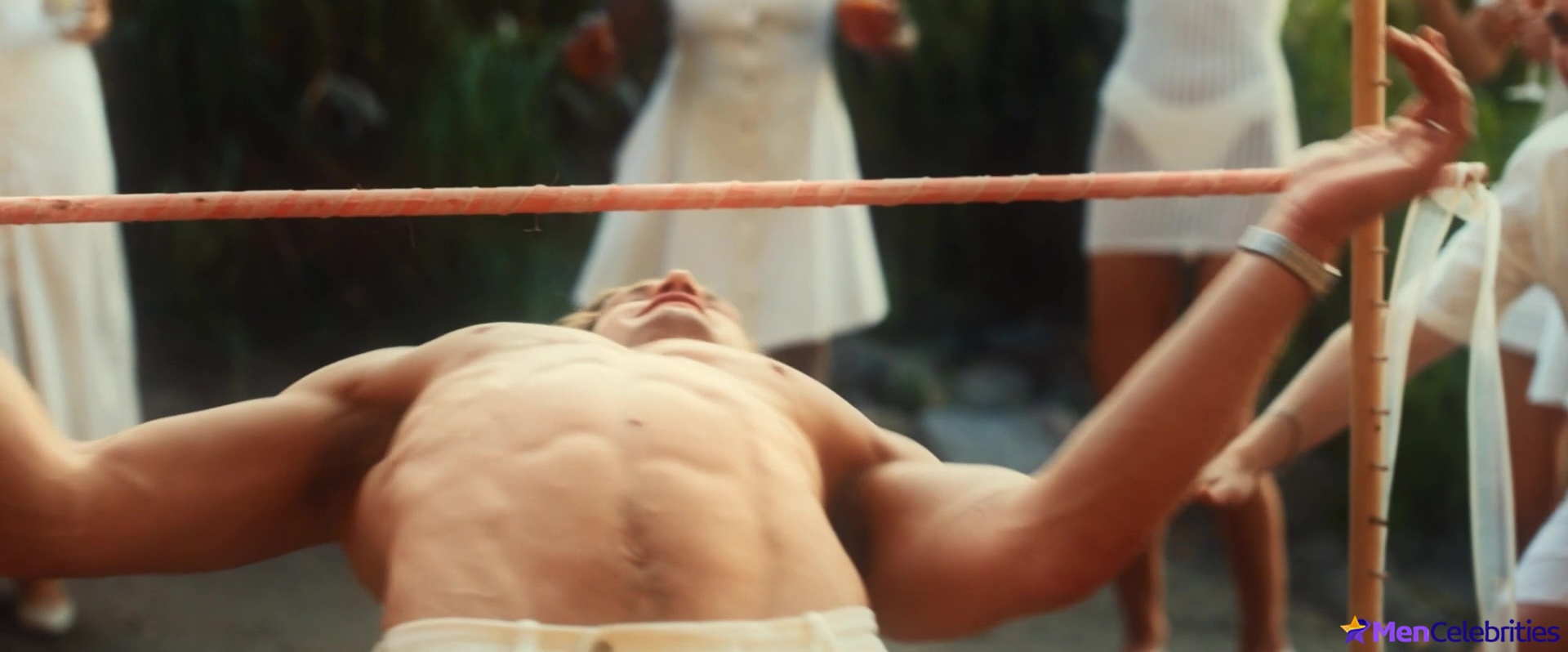 Damian Hardung shirtless in Maxton Hall 1-04 The Moment Of Truth