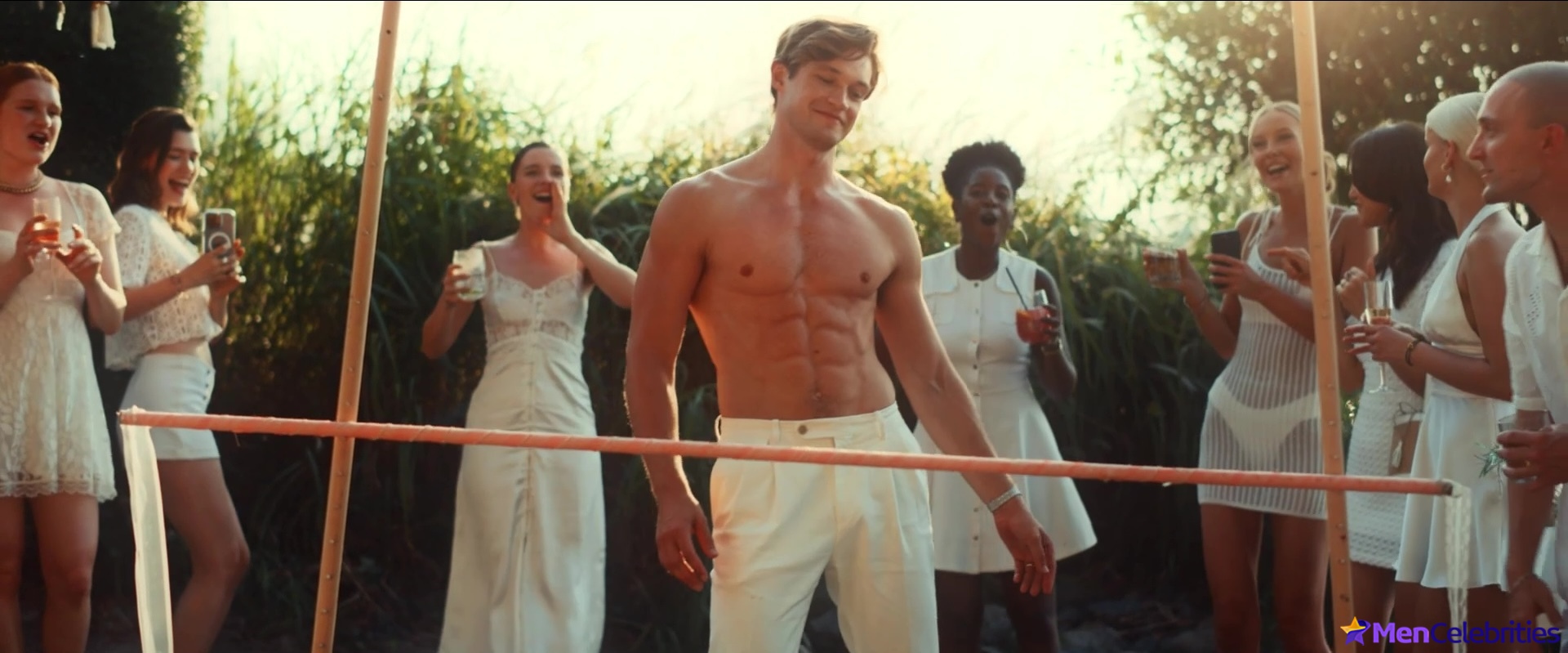Damian Hardung shirtless in Maxton Hall 1-04 The Moment Of Truth