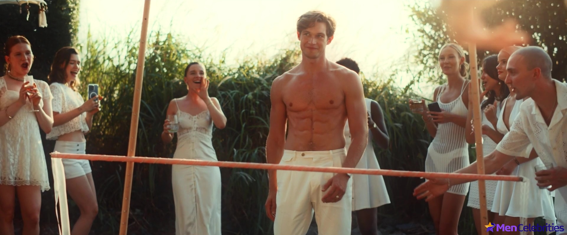 Damian Hardung shirtless in Maxton Hall 1-04 The Moment Of Truth
