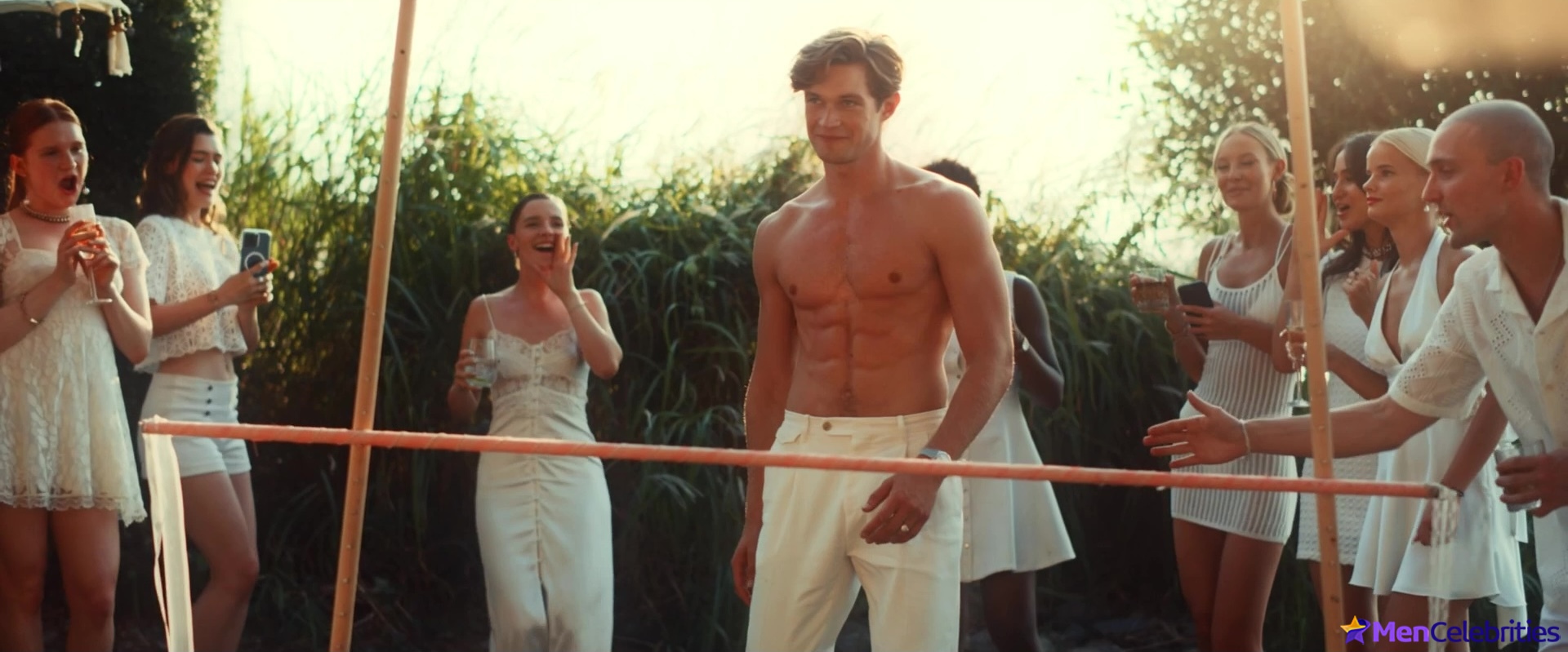 Damian Hardung shirtless in Maxton Hall 1-04 The Moment Of Truth