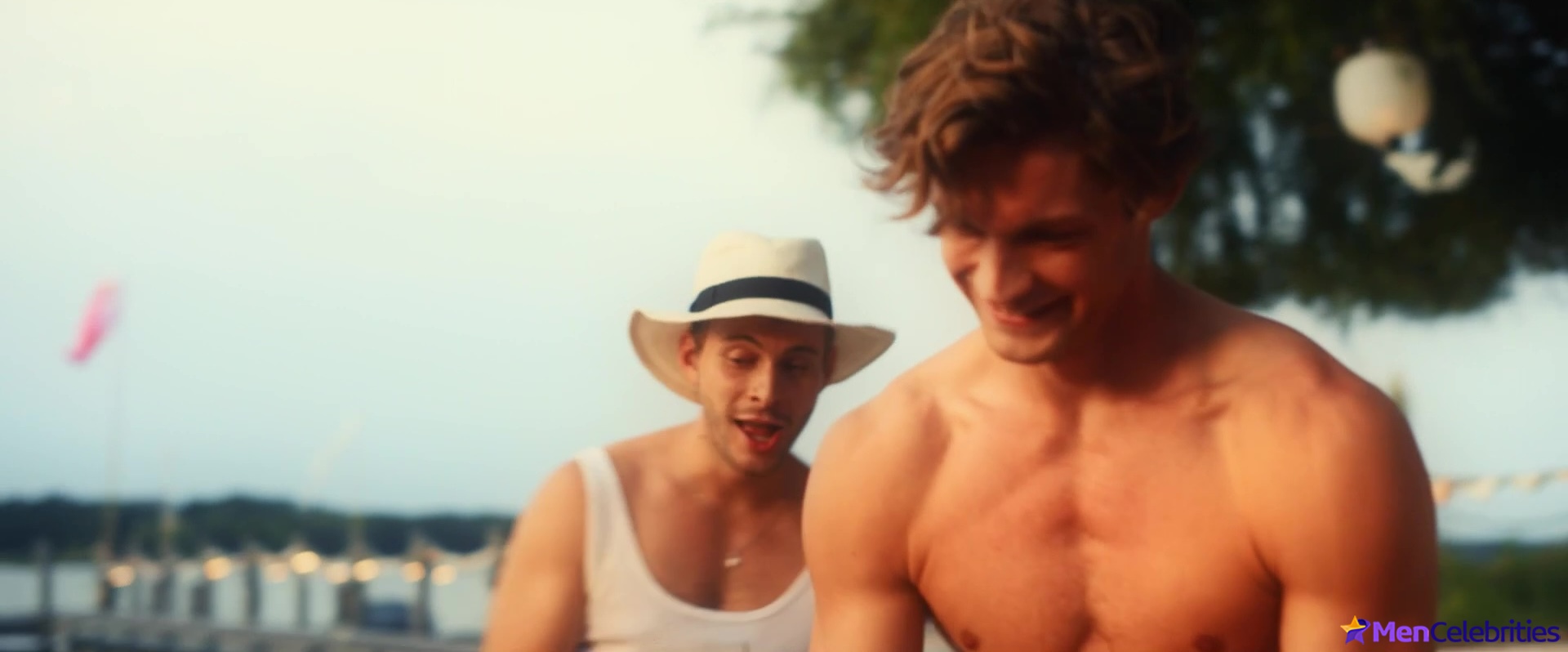 Damian Hardung shirtless in Maxton Hall 1-04 The Moment Of Truth