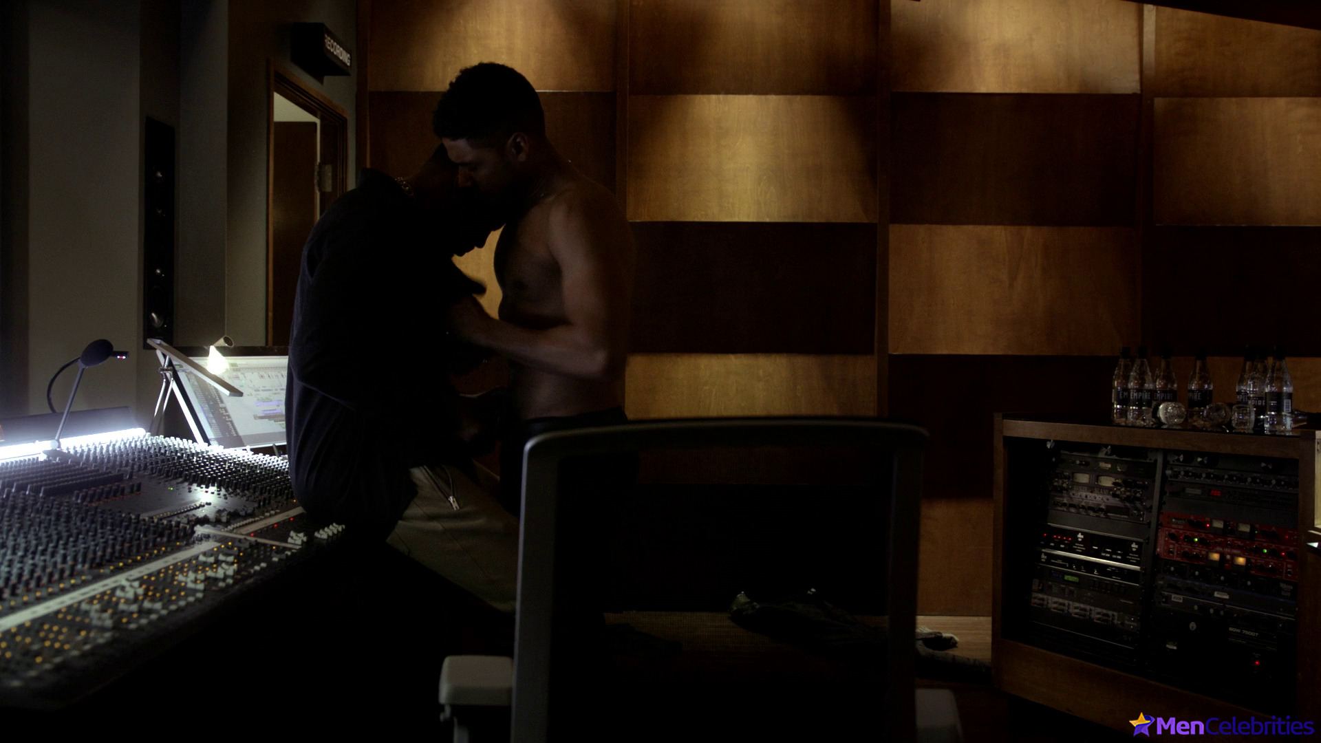 Jussie Smollett and Tobias Truvillion shirtless in Empire 2-16 The Lyon Who Cried Wolf