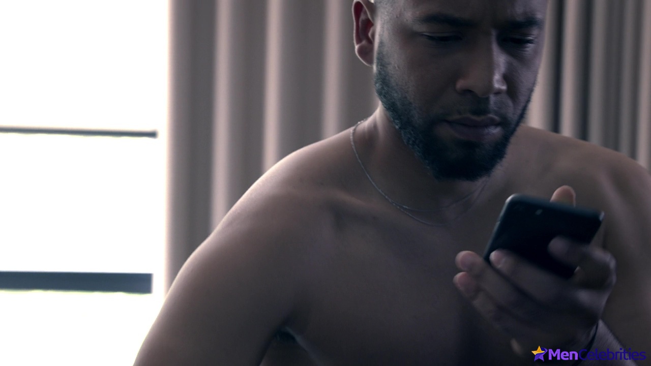 Jussie Smollett shirtless in Empire 5-04 Love All Trust a Few
