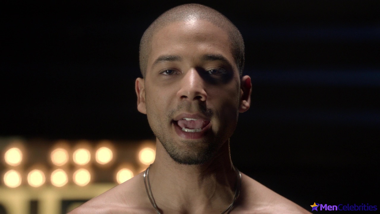 Jussie Smollett shirtless in Empire 1-09 Unto The Breach