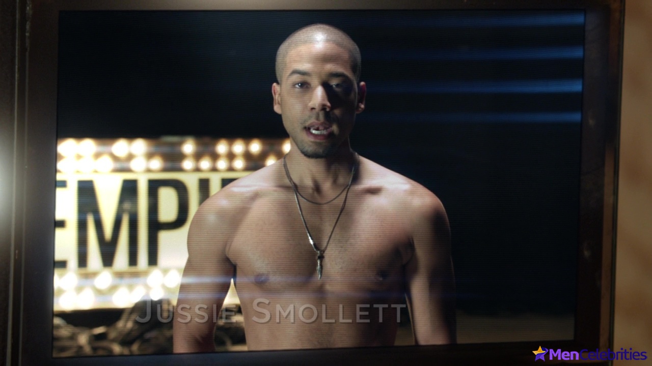 Jussie Smollett shirtless in Empire 1-09 Unto The Breach