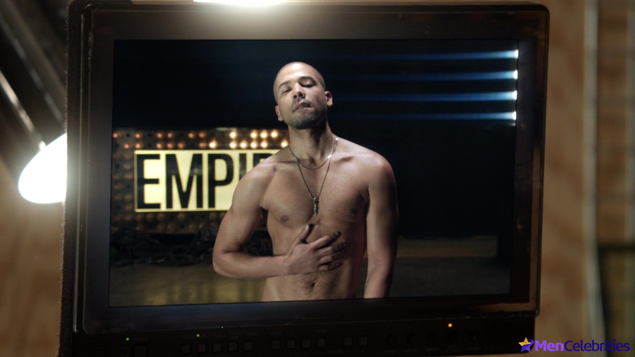 Jussie Smollett shirtless in Empire 1-09 Unto The Breach