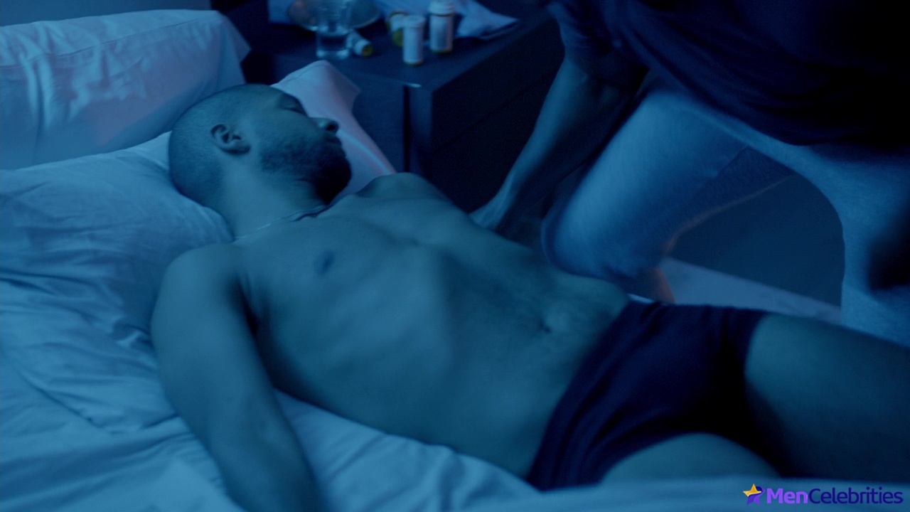 Jussie Smollett and Tobias Truvillion shirtless in Empire 3-06 Chimes At Midnight
