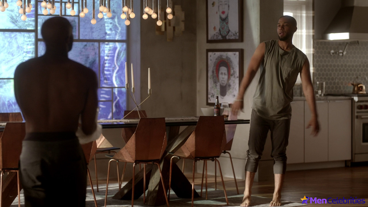 Toby Onwumere and Jussie Smollett shirtless in Empire 5-06 What Is Done