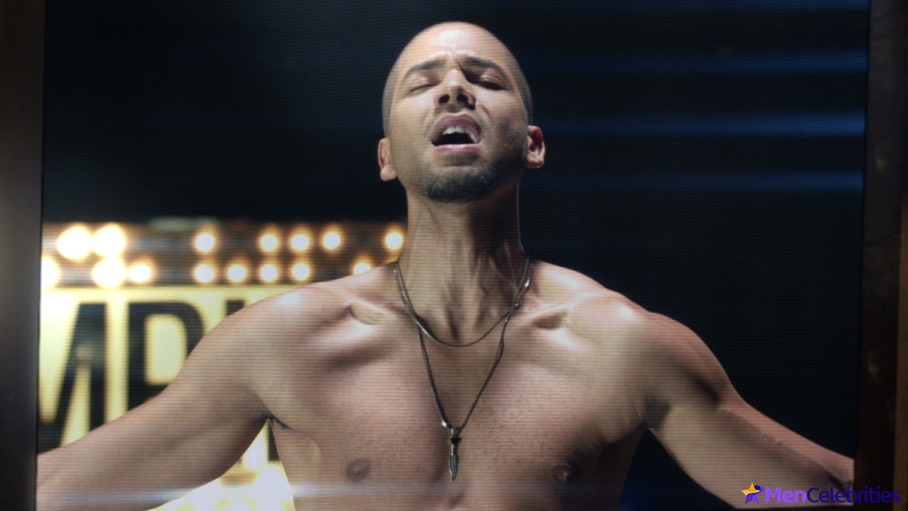 Jussie Smollett shirtless in Empire 1-09 Unto The Breach