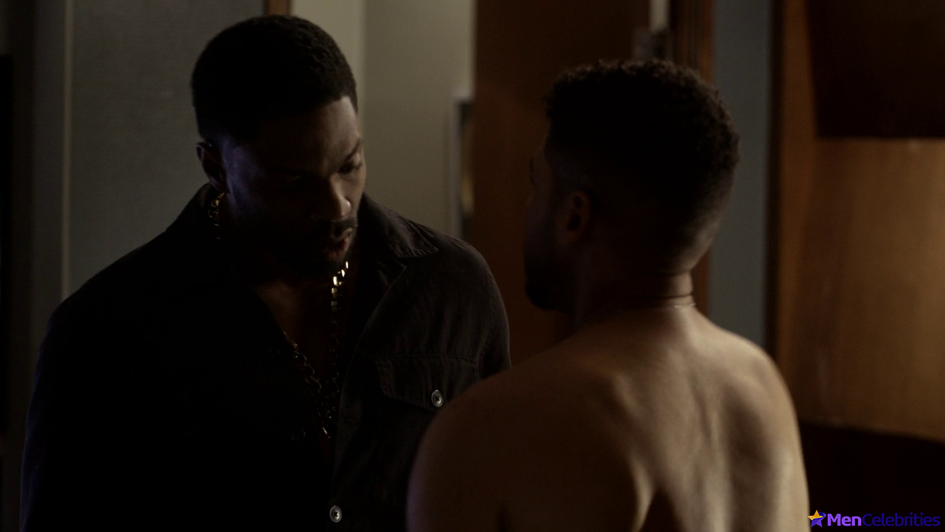 Jussie Smollett and Tobias Truvillion shirtless in Empire 2-16 The Lyon Who Cried Wolf
