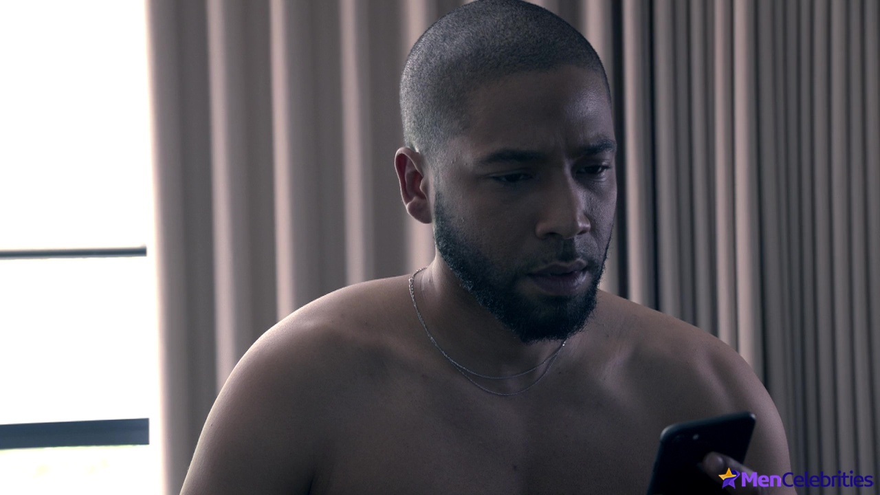 Jussie Smollett shirtless in Empire 5-04 Love All Trust a Few