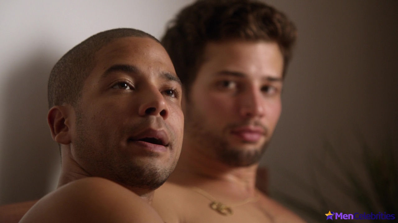 Jussie Smollett and Rafael de la Fuente shirtless in Empire 1-02 The Outspoken King