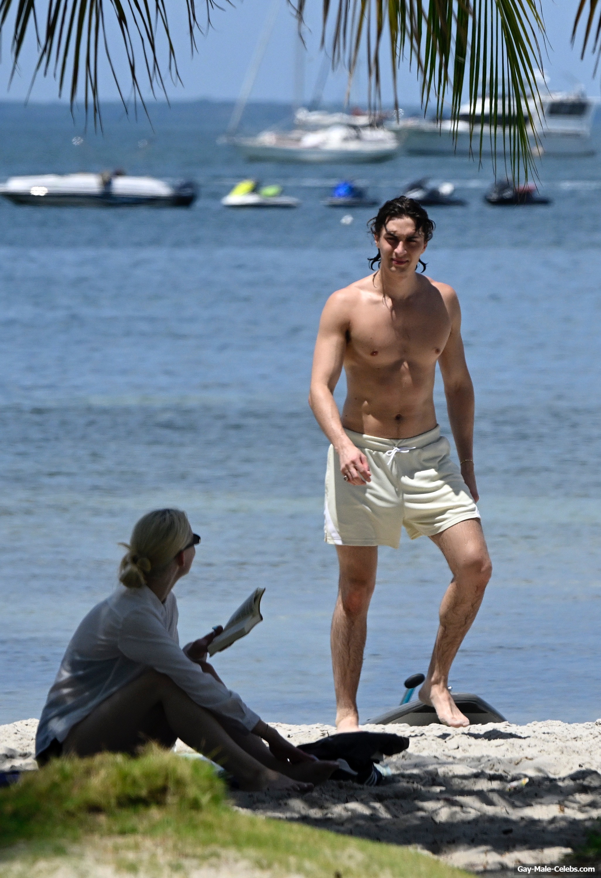 Malcolm McRae Shirtless And Sexy On A Beach
