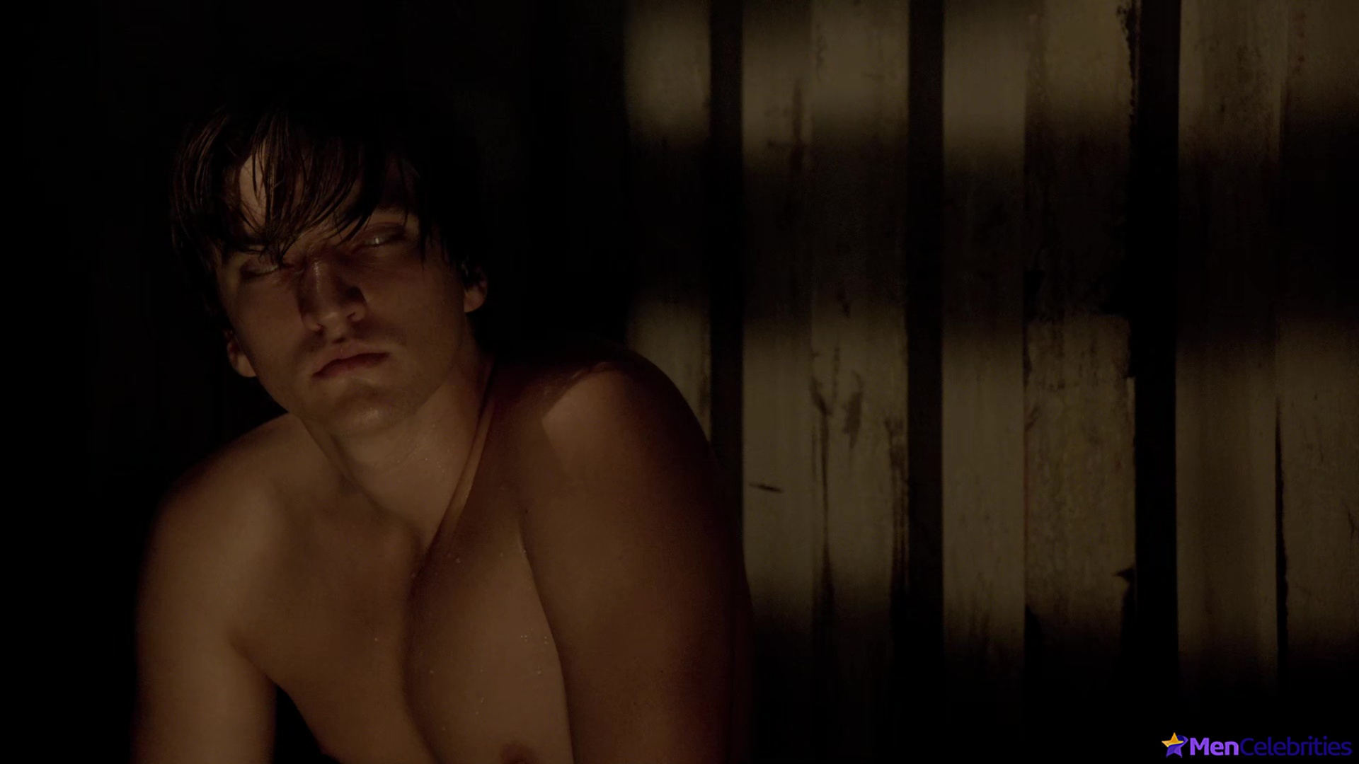 Richard Harmon shirtless in Rogue 1-03 Cathys Song