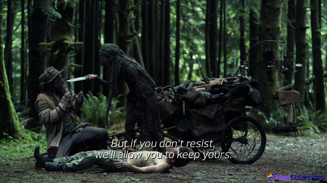 Richard Harmon shirtless in The 100 3-05 Hakeldama