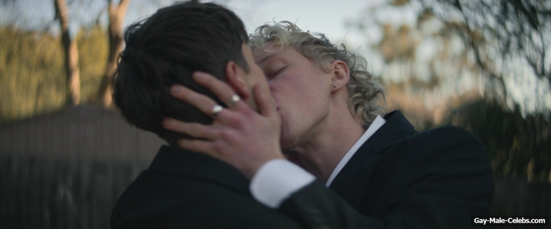 Stacy Clausen and Joe Bird Hot Gay Kiss in Leviticus