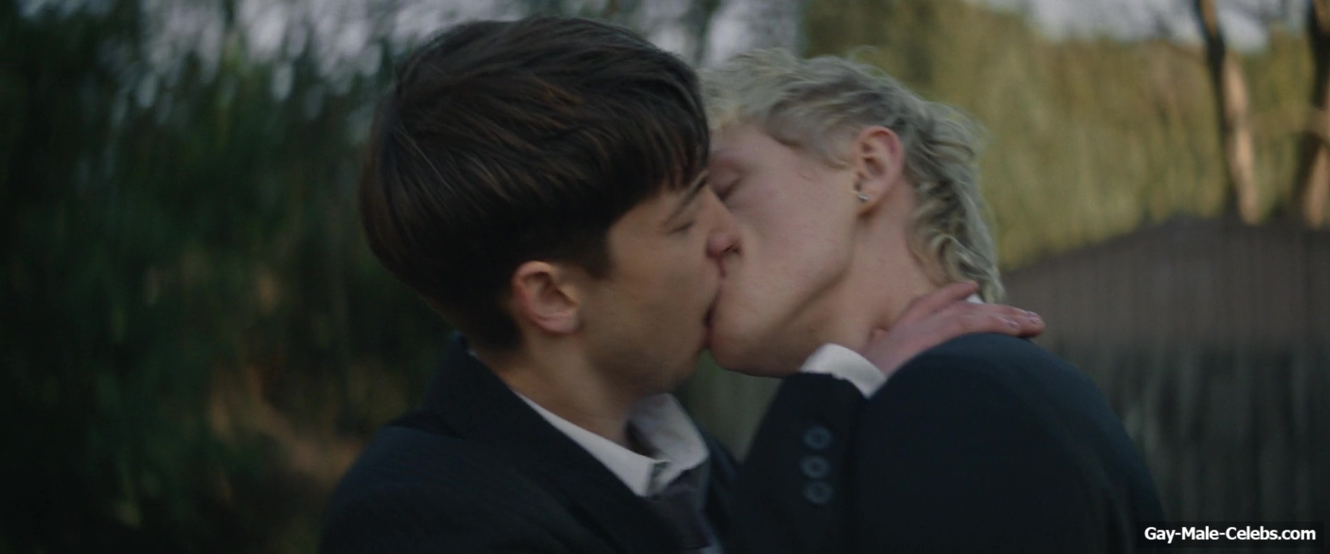 Stacy Clausen and Joe Bird Hot Gay Kiss in Leviticus