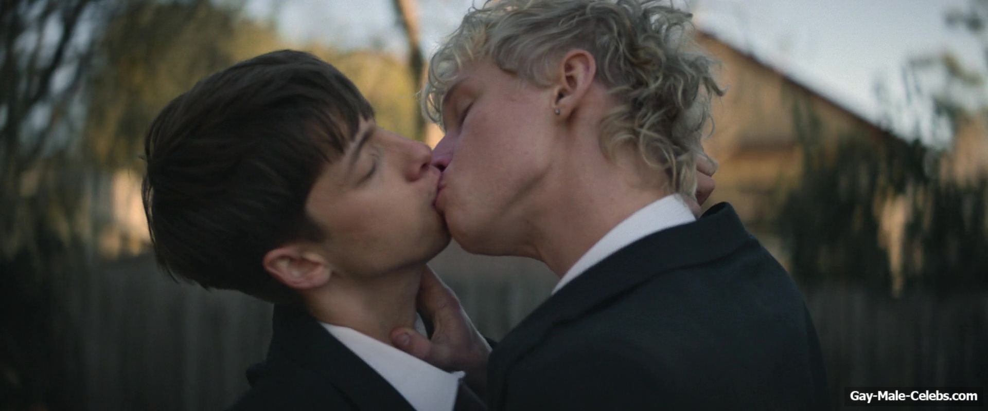 Stacy Clausen and Joe Bird Hot Gay Kiss in Leviticus