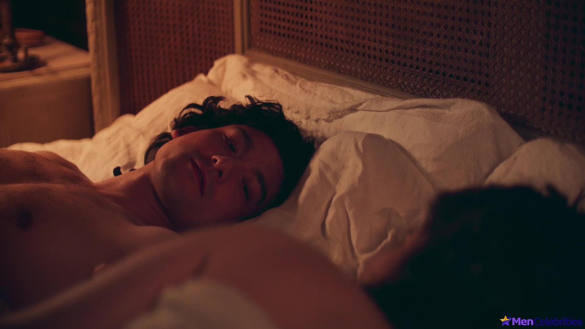 Will Sharpe shirtless in Amadeus