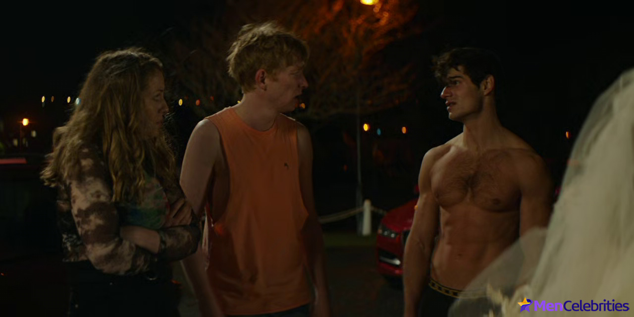 Domhnall Gleeson shirtless in Frank Of Ireland