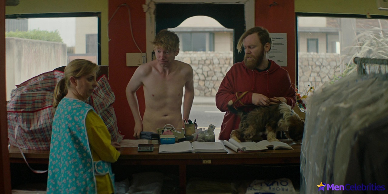 Domhnall Gleeson shirtless in Frank Of Ireland