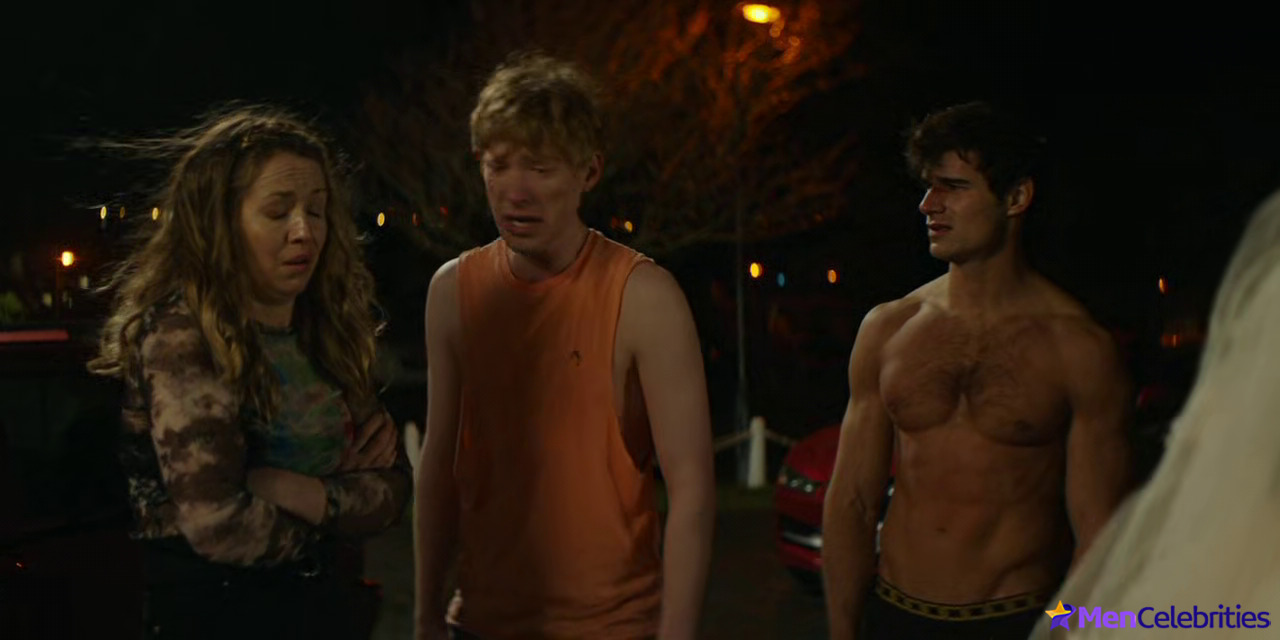 Domhnall Gleeson shirtless in Frank Of Ireland