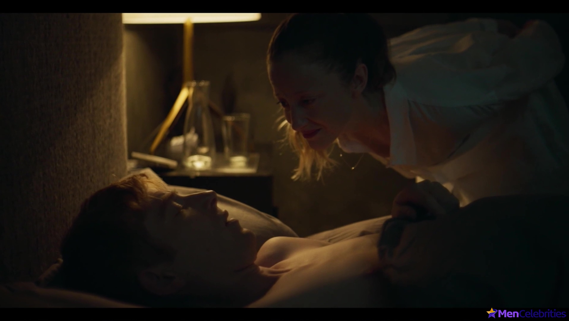 Domhnall Gleeson shirtless in Alice and Jack