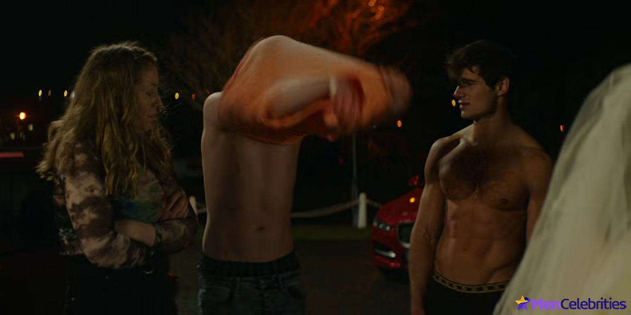 Domhnall Gleeson shirtless in Frank Of Ireland