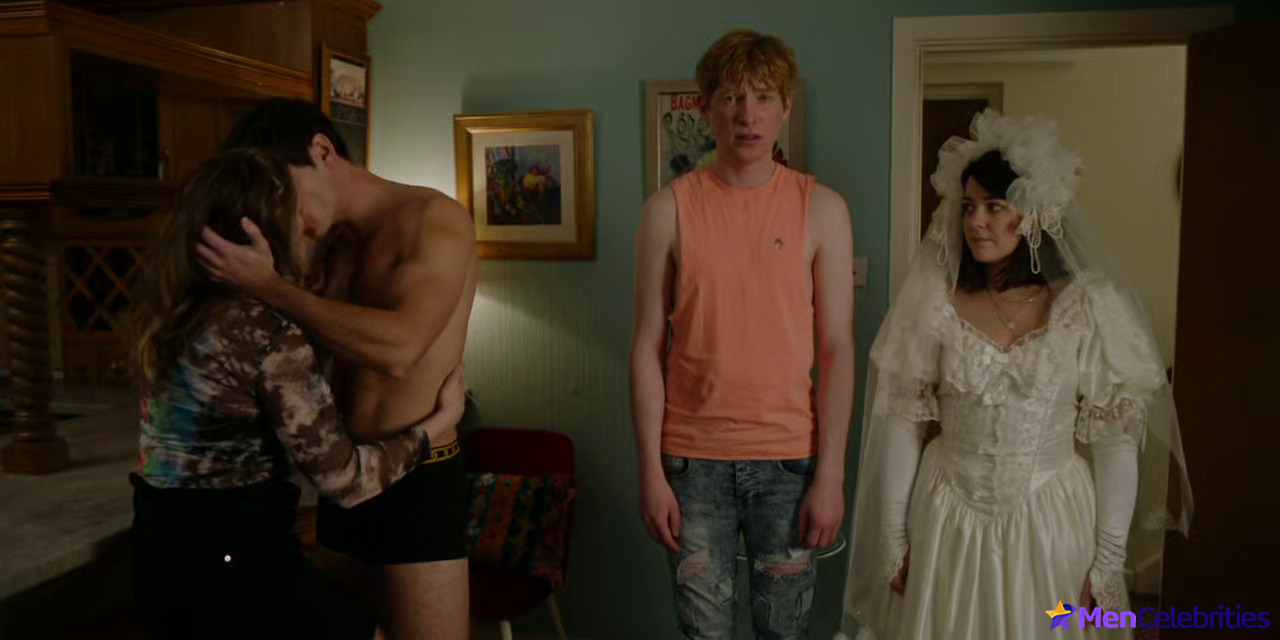 Domhnall Gleeson shirtless in Frank Of Ireland