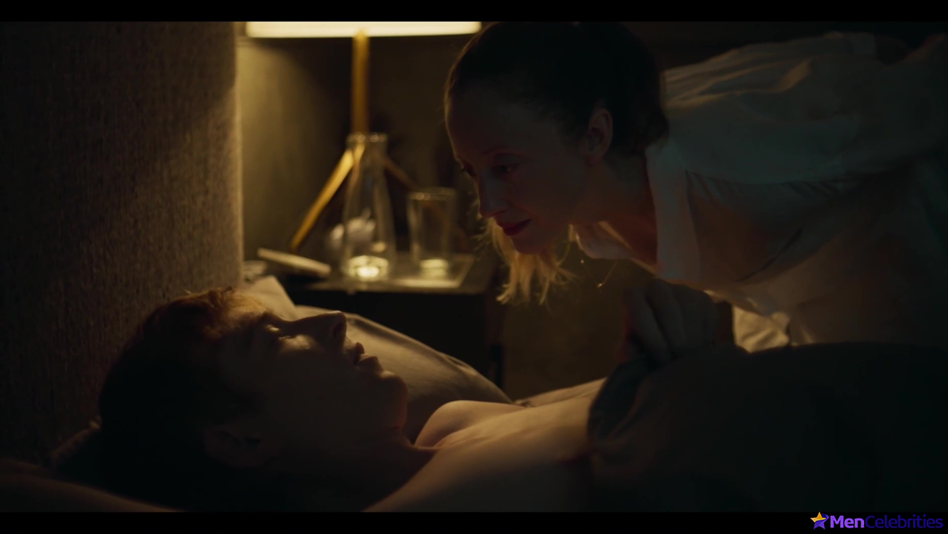 Domhnall Gleeson shirtless in Alice and Jack