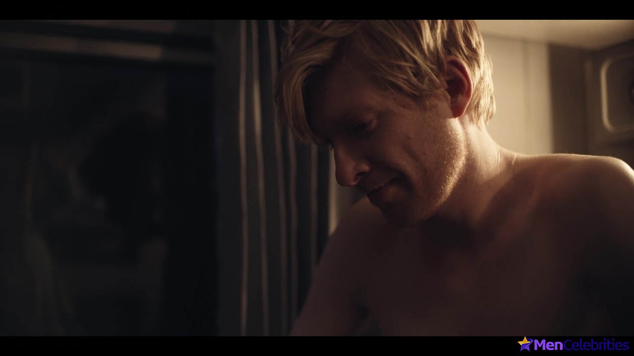 Domhnall Gleeson shirtless in Run
