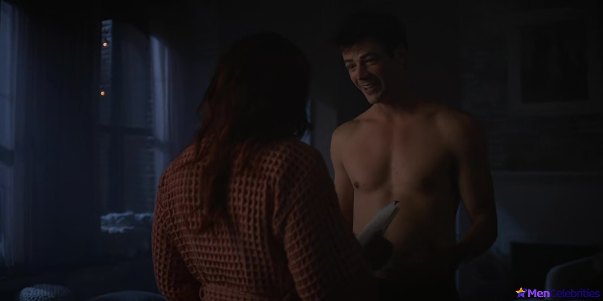 Grant Gustin shirtless and sexy in The Flash