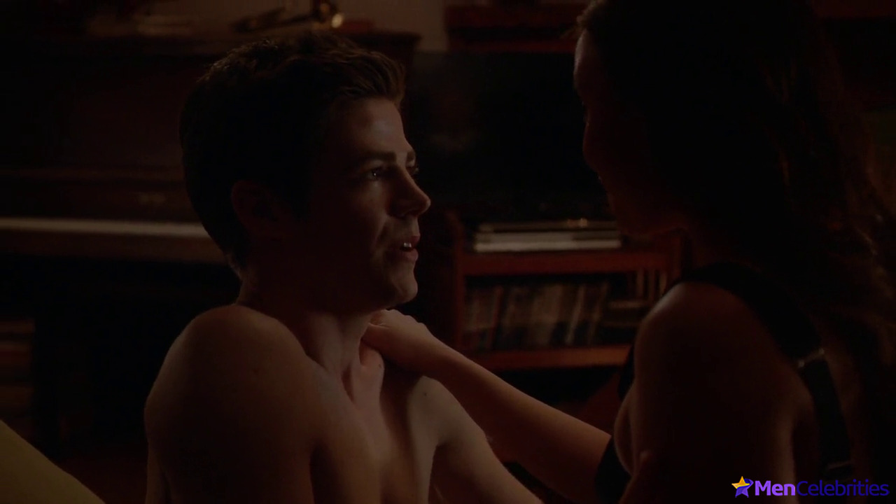 Grant Gustin shirtless and sexy in The Flash