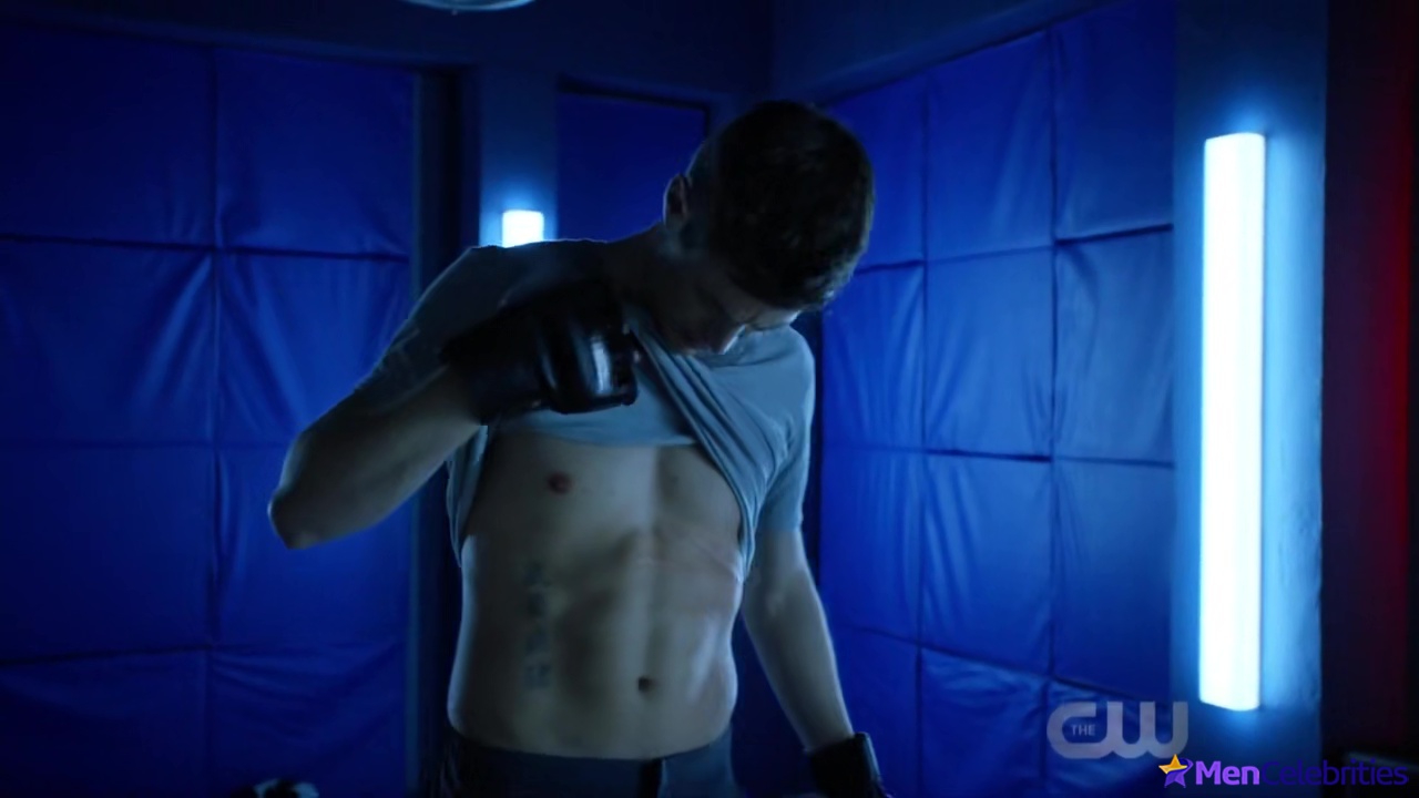 Grant Gustin shirtless and sexy in The Flash