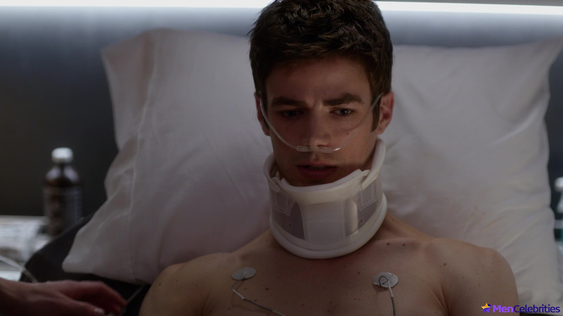 Grant Gustin shirtless and sexy in The Flash