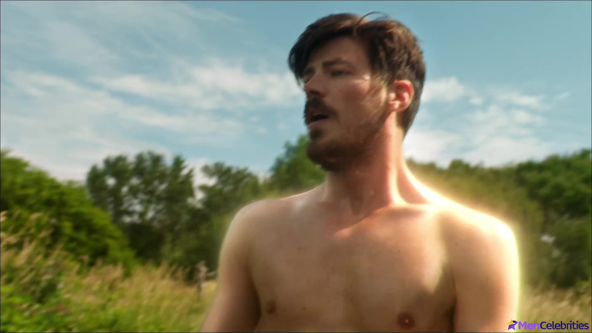 Grant Gustin shirtless and sexy in The Flash