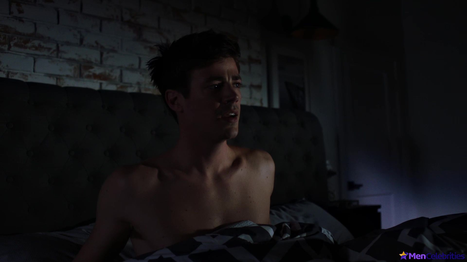 Grant Gustin shirtless and sexy in The Flash