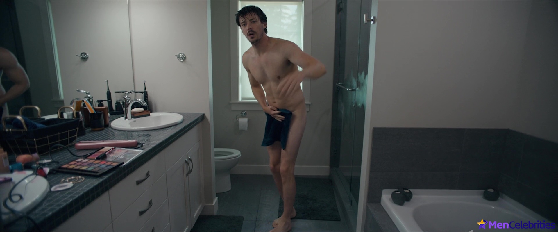 Grant Gustin nude uncensored in Puppy Love