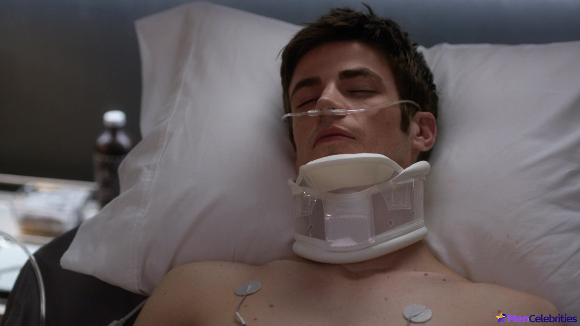Grant Gustin shirtless and sexy in The Flash
