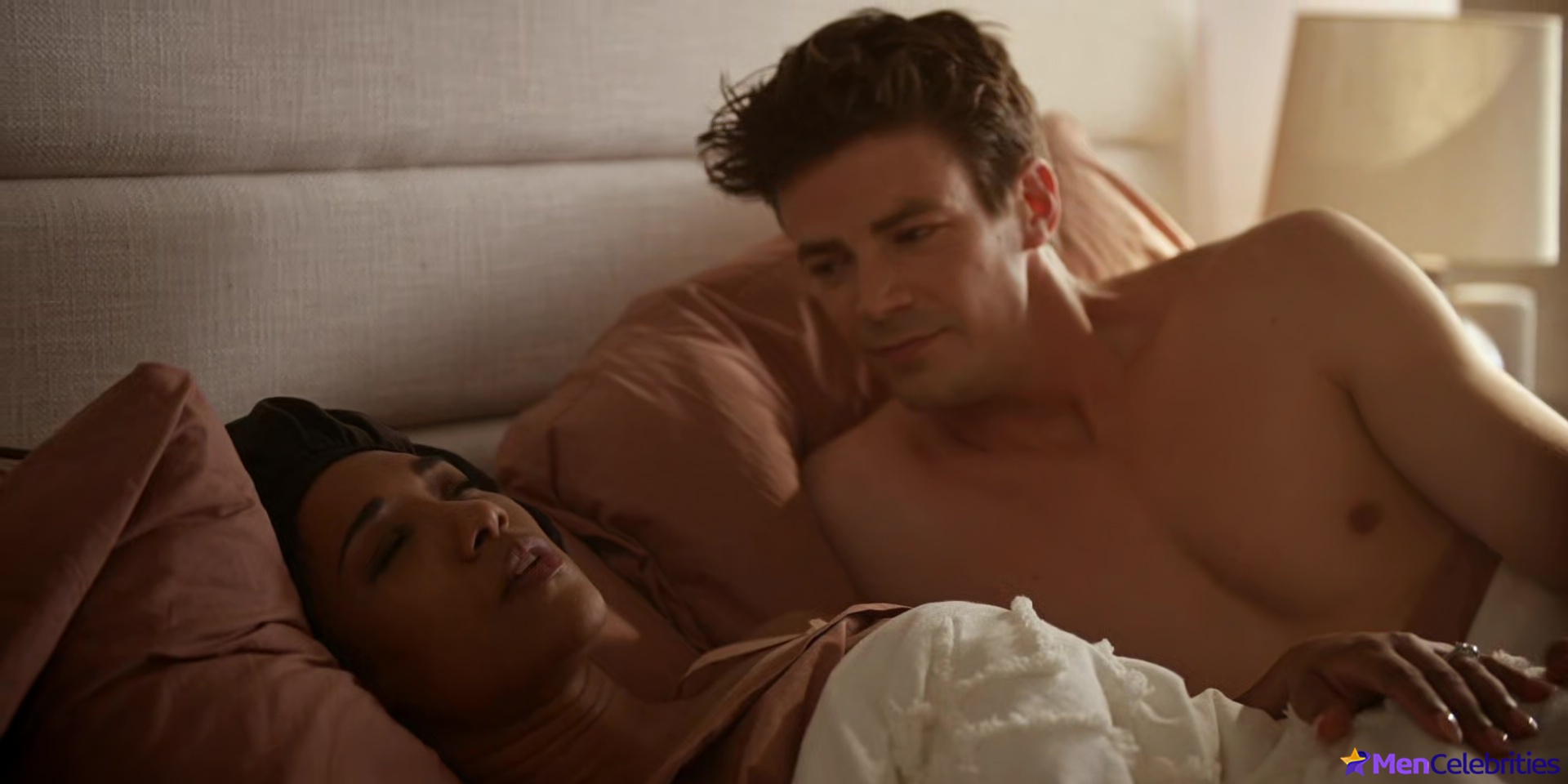 Grant Gustin shirtless and sexy in The Flash