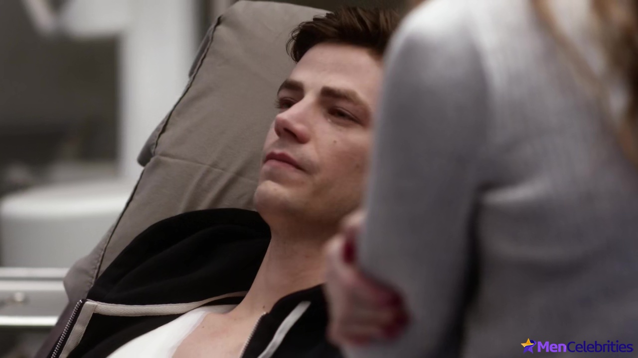 Grant Gustin shirtless and sexy in The Flash