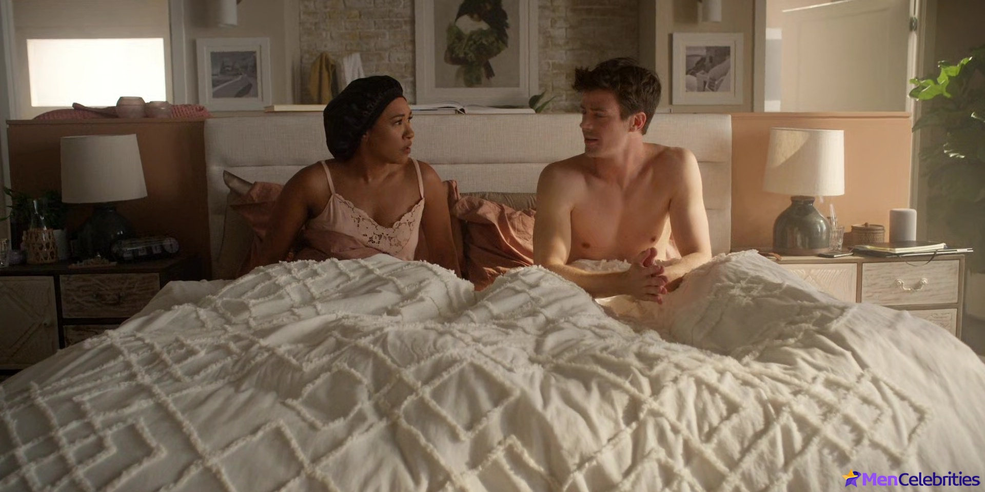 Grant Gustin shirtless and sexy in The Flash