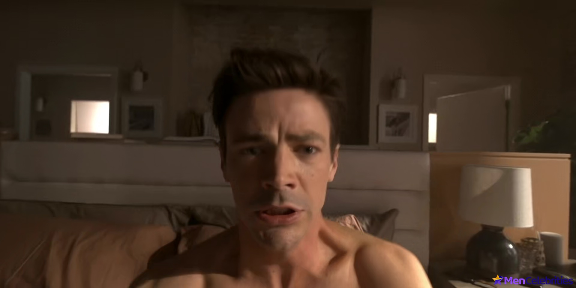Grant Gustin shirtless and sexy in The Flash