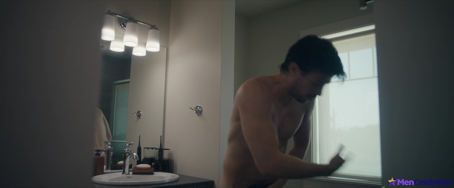 Grant Gustin nude uncensored in Puppy Love