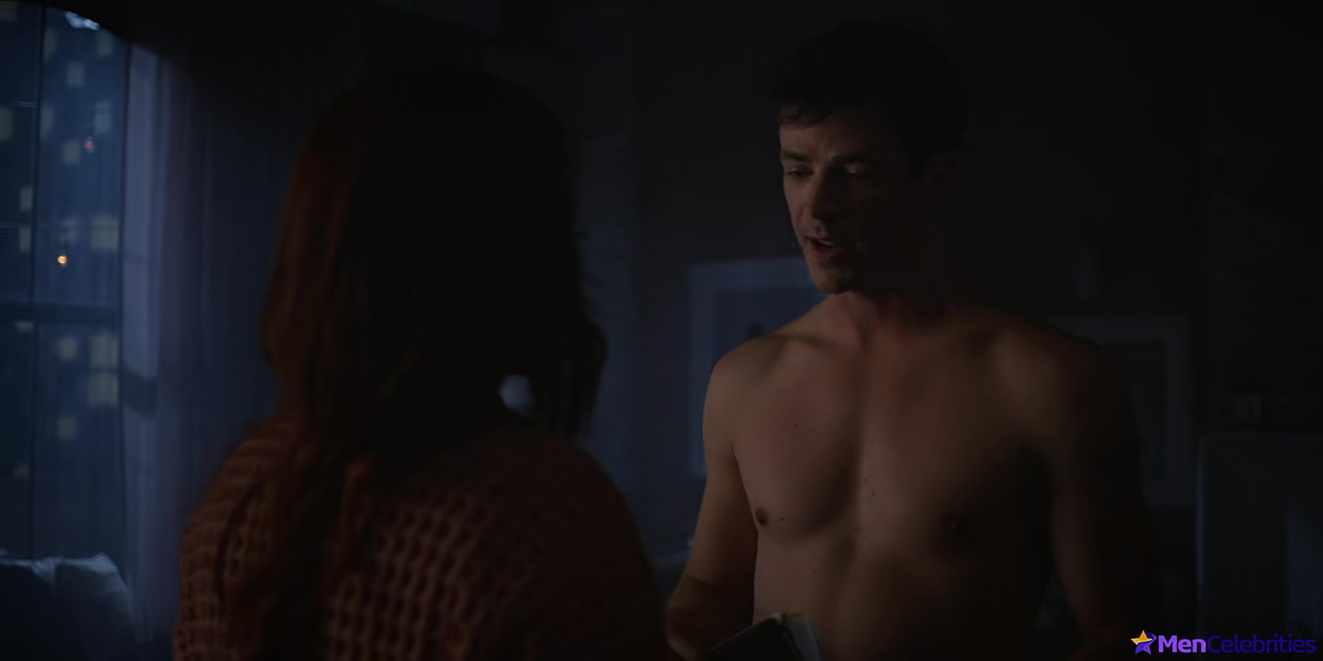 Grant Gustin shirtless and sexy in The Flash