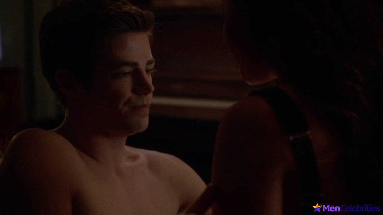 Grant Gustin shirtless and sexy in The Flash